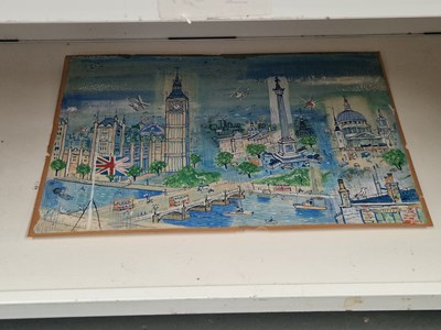 Lot 634 - An unframed 20th century watercolour depicting...