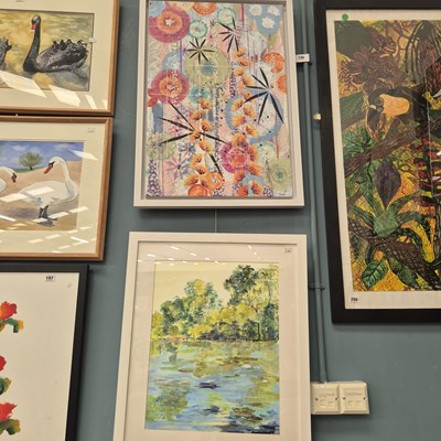 Lot 198 - Two contemporary works: Buratta, floral...