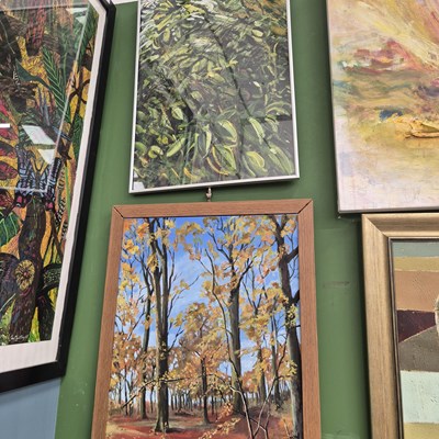Lot 202 - Two contemporary works: A Spicer, autumn...