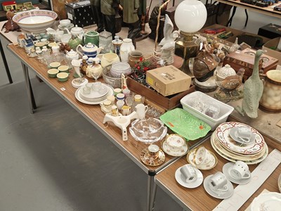 Lot 646 - Glass and ceramic egg cups, Cornish tea wares,...