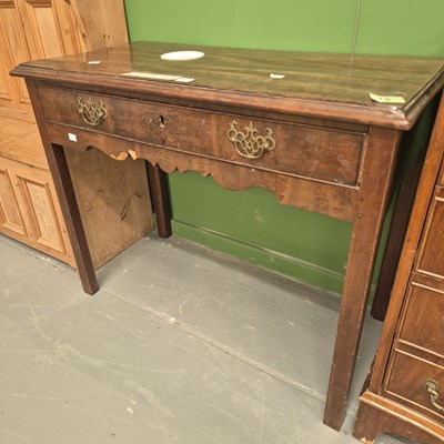 Lot 207 - A 19th century mahogany side table, the single...