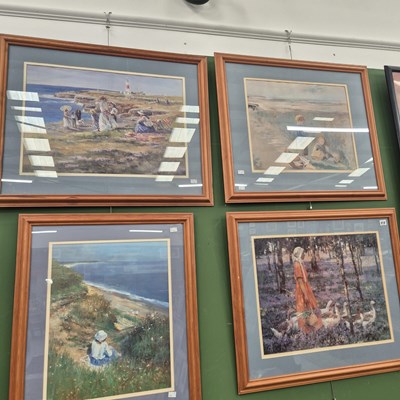 Lot 212 - Five framed prints after Monet, Royale, etc.,...