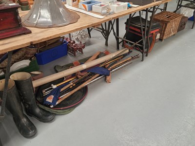 Lot 660 - Fishing rods, fishing accessory boxes, keep...