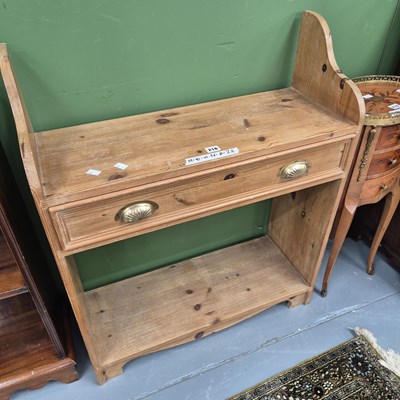 Lot 216 - A modern Victorian style pine hall table, the...