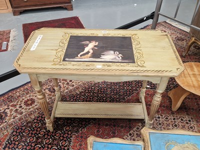Lot 224 - A French style side table, the painted and...