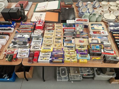 Lot 675 - A collection of boxed advertising vans, cars...