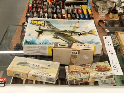 Lot 683 - Boxed Airfix kits for a Jagaur, an RAF...