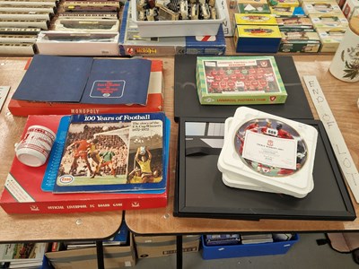 Lot 689 - Liverpool Football Club books, souvenir...