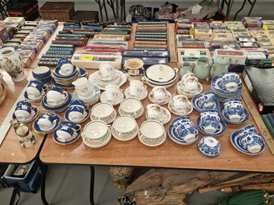 Lot 692 - Willow pattern, Marlborough, Queen Anne and...