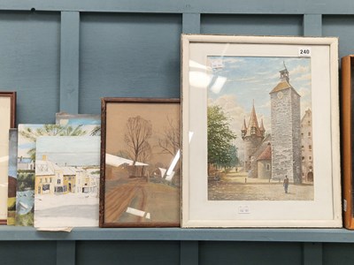 Lot 240 - S Cassells, seven acrylics on board of...