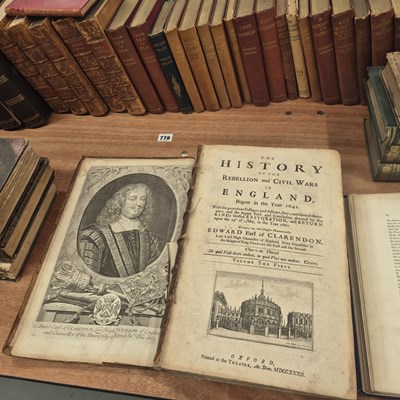 Lot 778 - Books: Clarendon 'The History of Rebellions...
