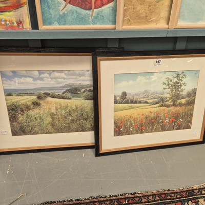 Lot 247 - Two decorative landscape prints after Dipnall...