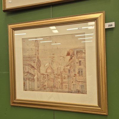 Lot 250 - A print after Baldassare, a print on canvas...