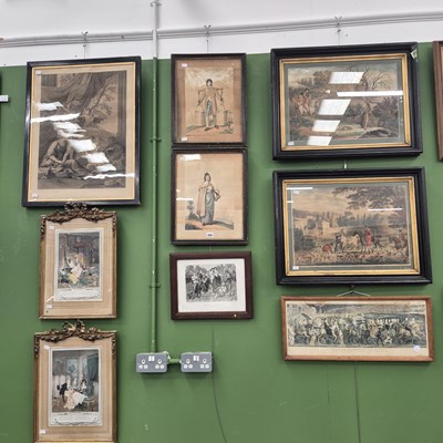 Lot 259 - Nine antique engravings including William...