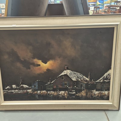 Lot 260 - Toon Koster (1913-1989) ARR, quay side houses...
