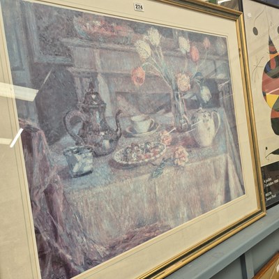 Lot 274 - A large gilt framed furnishing print, internal...