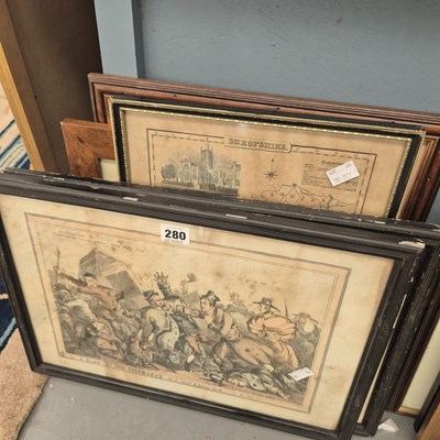 Lot 280 - After William Heath (1794-1840), two hand...