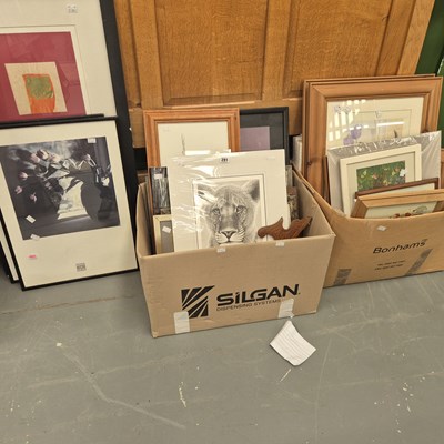 Lot 291 - A collective lot of prints and pictures,...