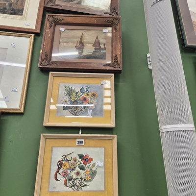 Lot 298 - Watercolours: two late 19th/early 20th century...