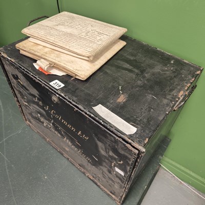 Lot 319 - A tin deed box signwritten for J & J Colman...