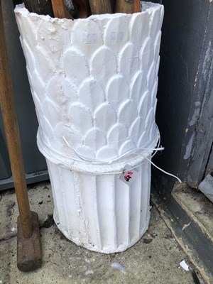 Lot 455 - A moulded plaster column element H 71 Ø 34cm