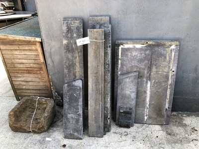 Lot 463 - A variety of slate fire surround elements,...