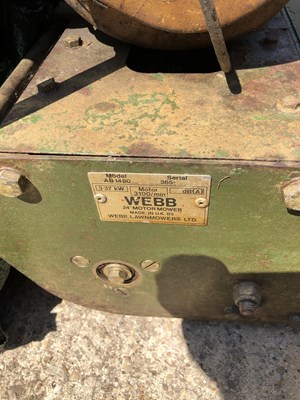 Lot 468 - A Webb's 24-inch cylinder mower with a grass...