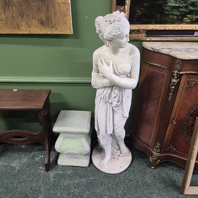 Lot 372 - A reconstituted stone figure of the Venus...