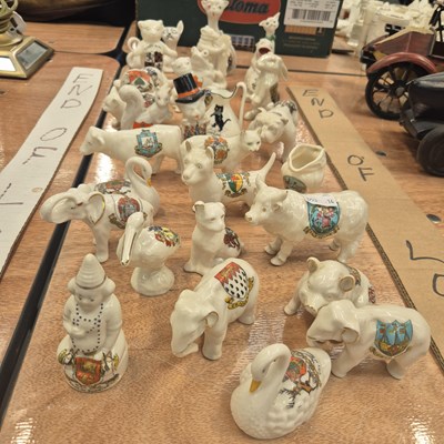 Lot 780 - A collection of Goss and other crested animals.