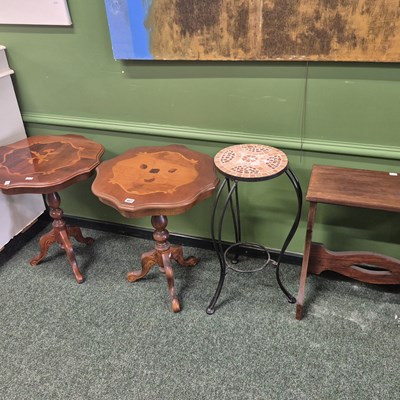Lot 407 - Two modern hardwoord occasional tables with...