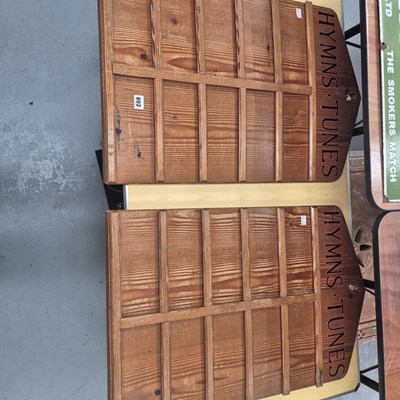 Lot 802 - Two large Victorian pine Hymn / Prayer boards.