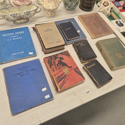Lot 810 - Moon maps, HP Wilkins, and other books.