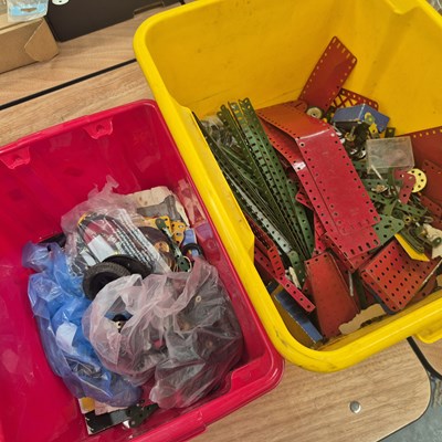 Lot 819 - Two boxes of vintage meccano
