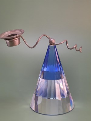 Lot 1823 - A Swarovski two tone glass Aladdin candle...