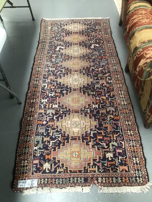Lot 415 - A tribal Soumak rug of Caucasian design 242 ×...