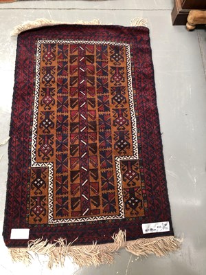 Lot 433 - A Belouche prayer rug 140 × 89cm