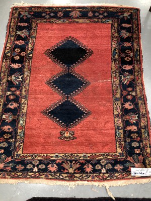 Lot 434 - An antique Persian Hamadan rug 146 × 120cm