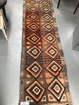 Lot 428 - An unusual tribal runner, possibly Tibetan 321...