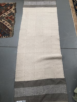 Lot 422 - An unusual tribal mixed technique runner 231 ×...