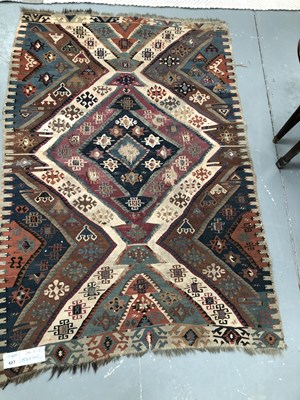 Lot 427 - An antique tribal Turkish kelim rug 152 × 105cm