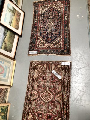 Lot 426 - Two antique Persian Hamadan rugs, the larger...