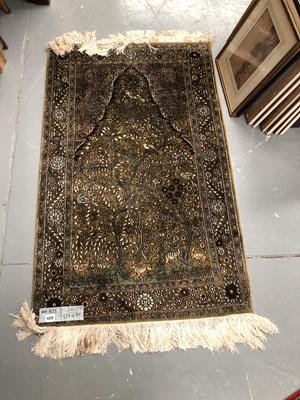Lot 425 - A finely woven Oriental 'Tree of Life' prayer...