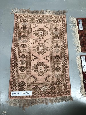 Lot 445 - An Afghan mat 108 × 72cm