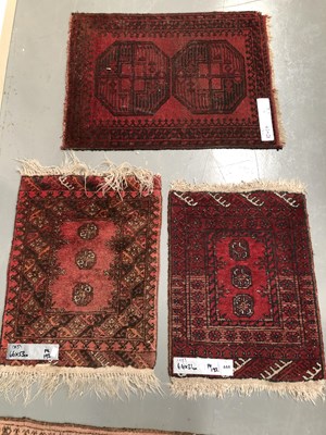 Lot 444 - Three Afghan Bokhara mats