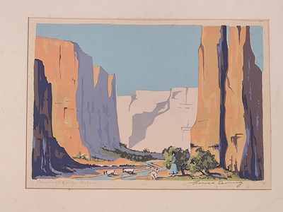 Lot 2756 - Louie Ewing (1908-1983), 'Canyon de Chelly...