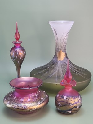 Lot 1839 - Richard P Golding for Okra glass: a...