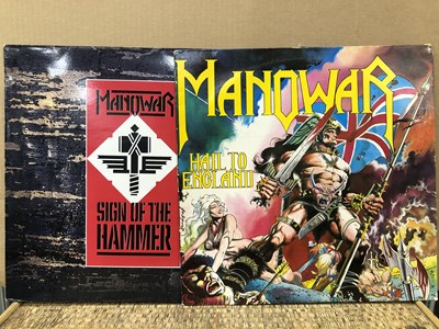 Lot 2905 - Manowar - Two LP records; Sign Of The Hammer...
