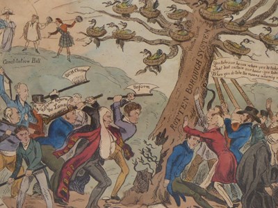 Lot 2772 - 'The reformers attack on the old rotten tree',...