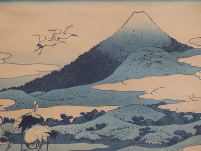 Lot 2778 - Three Japanese woodblock prints: Katsushika...