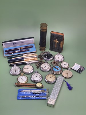 Lot 23 - A collection of pocket watches, a silver wrist...